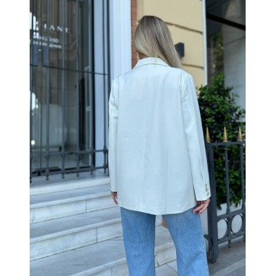 Подовжений жакет білий 111732 Подовжений жакет білий 111732