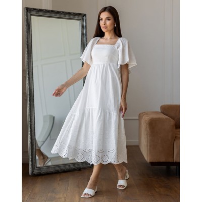 Белое платье из хлопка 111734 Белое платье из хлопка 111734