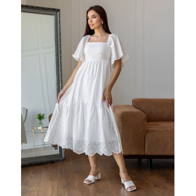 Белое платье из хлопка 111734 Белое платье из хлопка 111734