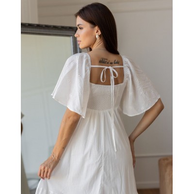 Белое платье из хлопка 111734 Белое платье из хлопка 111734