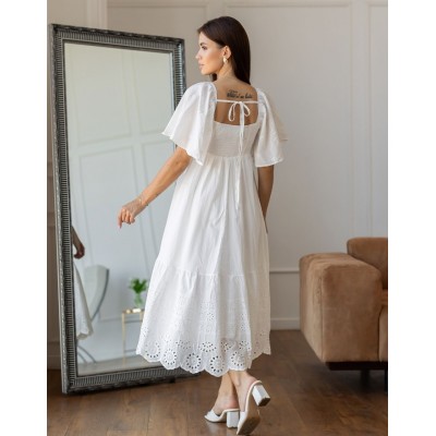 Белое платье из хлопка 111734 Белое платье из хлопка 111734