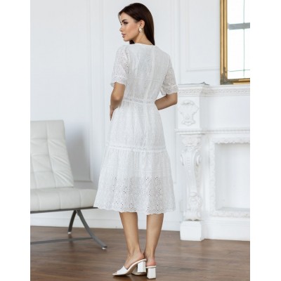 Белое платье из прошвы 111736 Белое платье из прошвы 111736