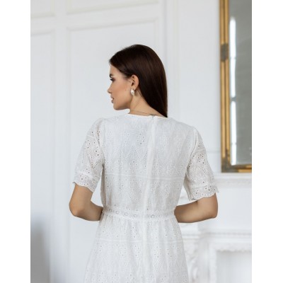 Белое платье из прошвы 111736 Белое платье из прошвы 111736