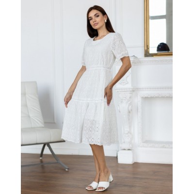 Белое платье из прошвы 111736 Белое платье из прошвы 111736