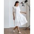 Белое платье с воротником 111738 Белое платье с воротником 111738