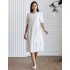 Белое платье с воротником 111738 Белое платье с воротником 111738