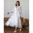 Белое платье макси с рукавами 111737 Белое платье макси с рукавами 111737