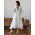 Белое платье макси с рукавами 111737 Белое платье макси с рукавами 111737