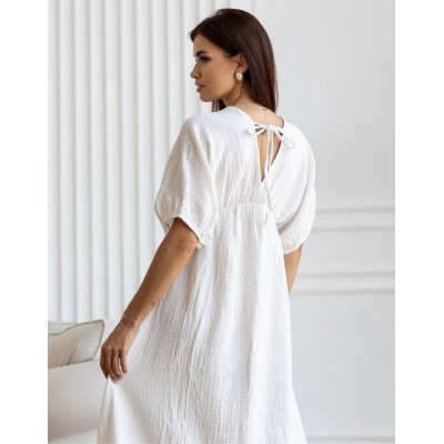 Белое платье с муслина 111739 Белое платье с муслина 111739