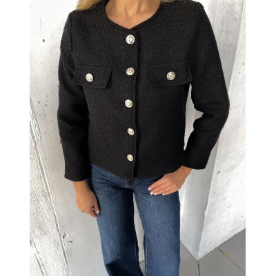 Твідовий жакет чорний 111786 Твідовий жакет чорний 111786