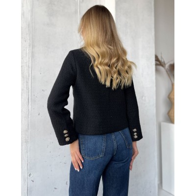 Твідовий жакет чорний 111786 Твідовий жакет чорний 111786