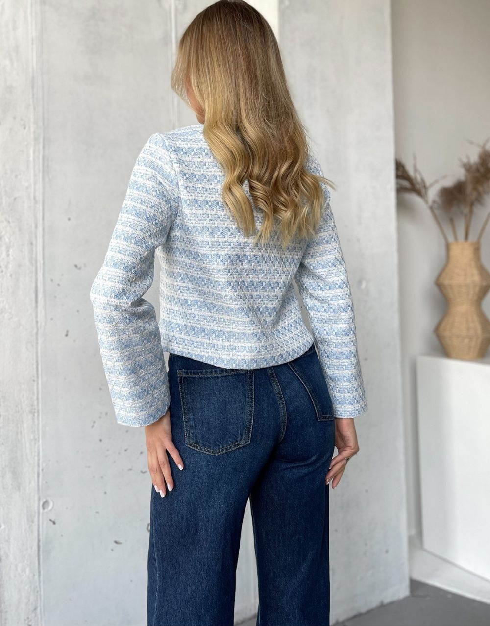 Твидовий жакет голубой 111784 Твидовий жакет голубой 111784