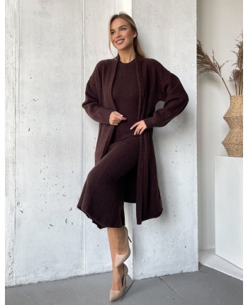 Шоколадний костюм з сарафаном 111782
