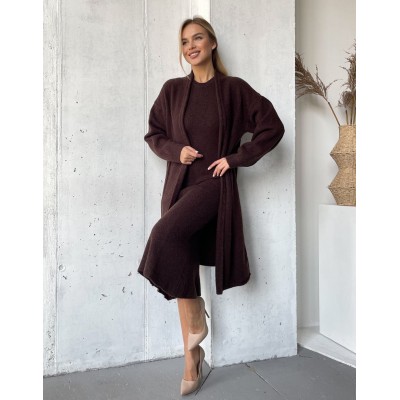 Шоколадний костюм з сарафаном 111782 Шоколадний костюм з сарафаном 111782