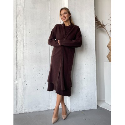 Шоколадний костюм з сарафаном 111782 Шоколадний костюм з сарафаном 111782