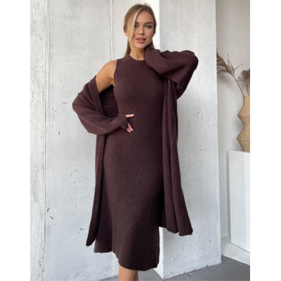 Шоколадний костюм з сарафаном 111782 Шоколадний костюм з сарафаном 111782