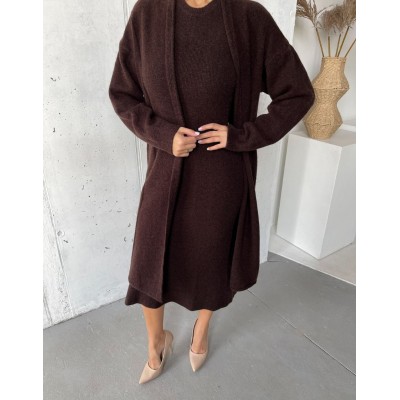 Шоколадний костюм з сарафаном 111782 Шоколадний костюм з сарафаном 111782