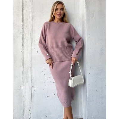Трикотажний костюм зі спідницею 111785 Трикотажний костюм зі спідницею 111785