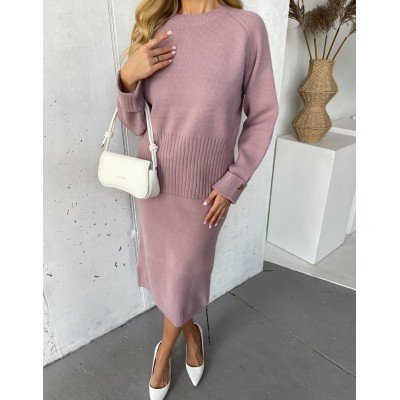 Трикотажний костюм зі спідницею 111785 Трикотажний костюм зі спідницею 111785