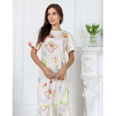 Платье миди с откритой спиной 111714 Платье миди с откритой спиной 111714