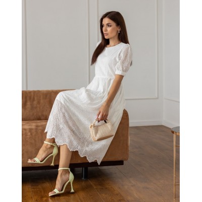 Белое кружевное платье 111718 Белое кружевное платье 111718
