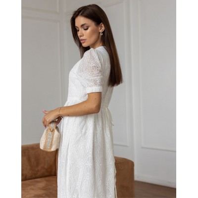 Белое кружевное платье 111718 Белое кружевное платье 111718
