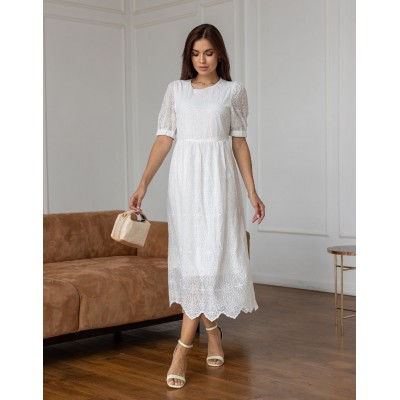 Белое кружевное платье 111718 Белое кружевное платье 111718