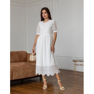 Белое кружевное платье 111718 Белое кружевное платье 111718