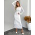 Силуетна трикотажна сукня біла 111765 Силуетна трикотажна сукня біла 111765