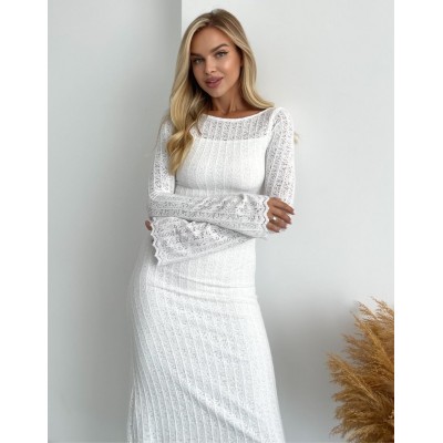Силуетна трикотажна сукня біла 111765 Силуетна трикотажна сукня біла 111765