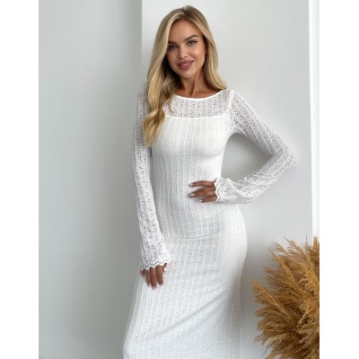 Силуетна трикотажна сукня біла 111765 Силуетна трикотажна сукня біла 111765