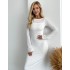 Силуетна трикотажна сукня біла 111765 Силуетна трикотажна сукня біла 111765