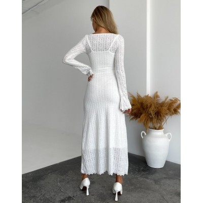 Силуетна трикотажна сукня біла 111765 Силуетна трикотажна сукня біла 111765