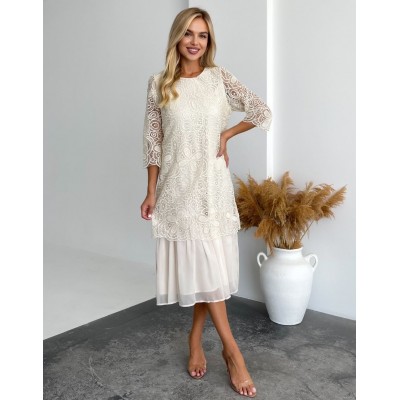 Сукня міді з мереживом 111759 Сукня міді з мереживом 111759