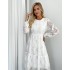 Сукня з пухнастого шифону біла 111763 Сукня з пухнастого шифону біла 111763