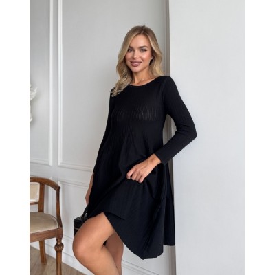 Чорна сукня-дзвіночок 111768 Чорна сукня-дзвіночок 111768
