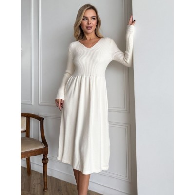 Сукня з пишною спідницею молочна 111766 Сукня з пишною спідницею молочна 111766