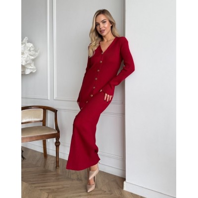 Бордова сукня на гудзиках 111767 Бордова сукня на гудзиках 111767