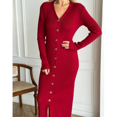 Бордова сукня на гудзиках 111767 Бордова сукня на гудзиках 111767