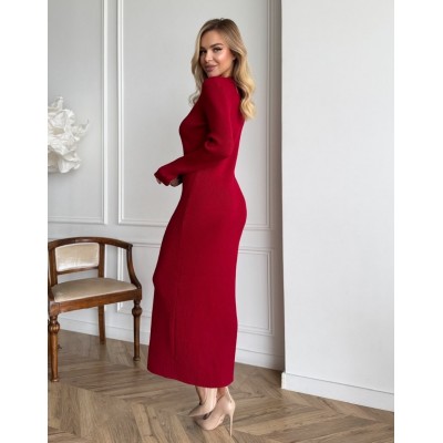 Бордова сукня на гудзиках 111767 Бордова сукня на гудзиках 111767