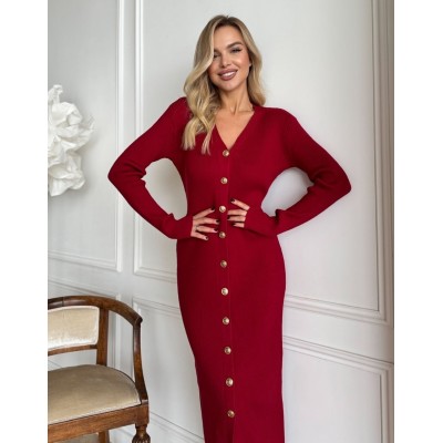 Бордова сукня на гудзиках 111767 Бордова сукня на гудзиках 111767