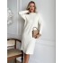 Белое вязаное платье 111772 Белое вязаное платье 111772