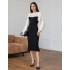 Чорно-біла трикотажна сукня 111774 Чорно-біла трикотажна сукня 111774