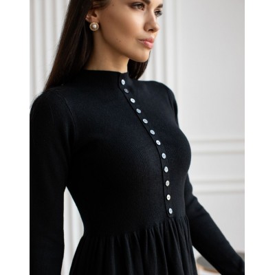 Трикотажна сукня чорна 111778 Трикотажна сукня чорна 111778