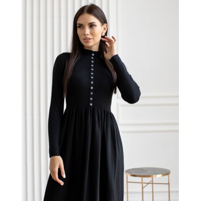 Трикотажна сукня чорна 111778 Трикотажна сукня чорна 111778