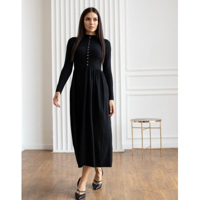 Трикотажна сукня чорна 111778 Трикотажна сукня чорна 111778
