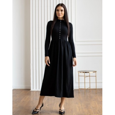 Трикотажна сукня чорна 111778 Трикотажна сукня чорна 111778