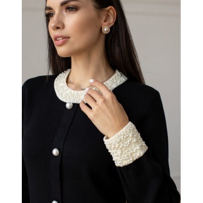 Чорна сукня з перлинами 111780 Чорна сукня з перлинами 111780