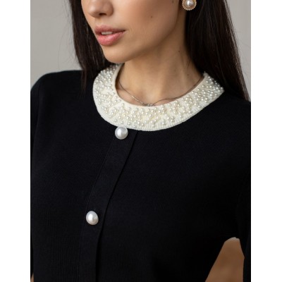 Чорна сукня з перлинами 111780 Чорна сукня з перлинами 111780