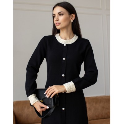 Чорна сукня з перлинами 111780 Чорна сукня з перлинами 111780